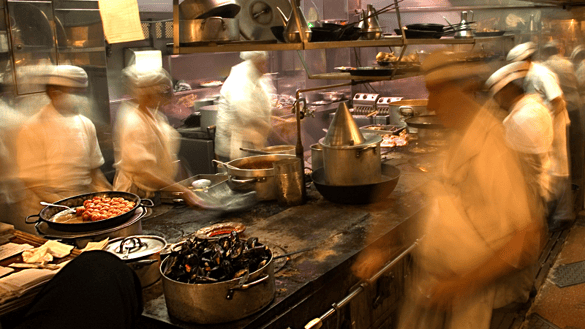 Chef working on the kitchen